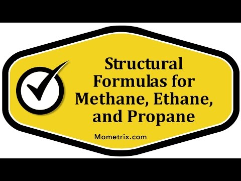 Structural Formulas for Methane, Ethane, and Propane