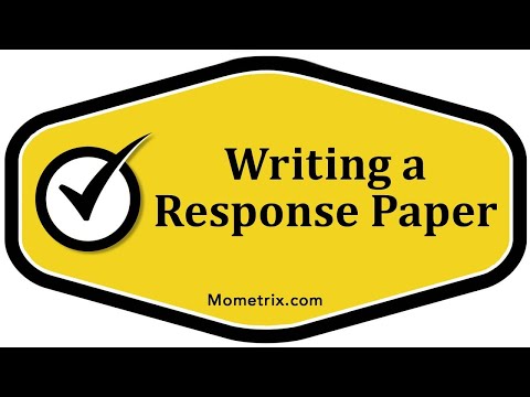 Writing a Response Paper