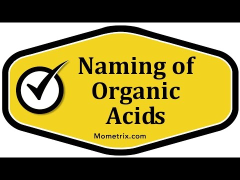 Naming of Organic Acids