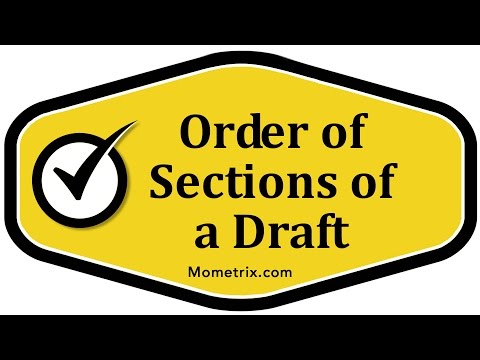 Order of Sections of a Draft