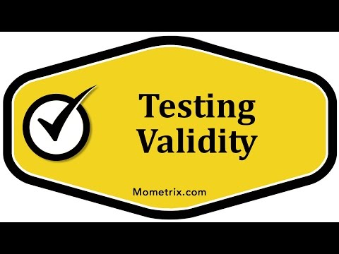 Testing Validity