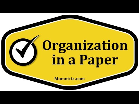 Organization in a Paper