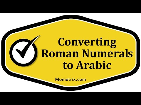 Converting Roman Numerals to Arabic