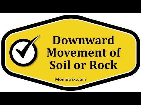 Downward Movement of Soil or Rock