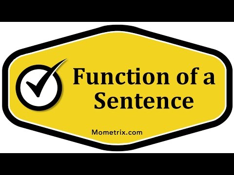 Function of a Sentence
