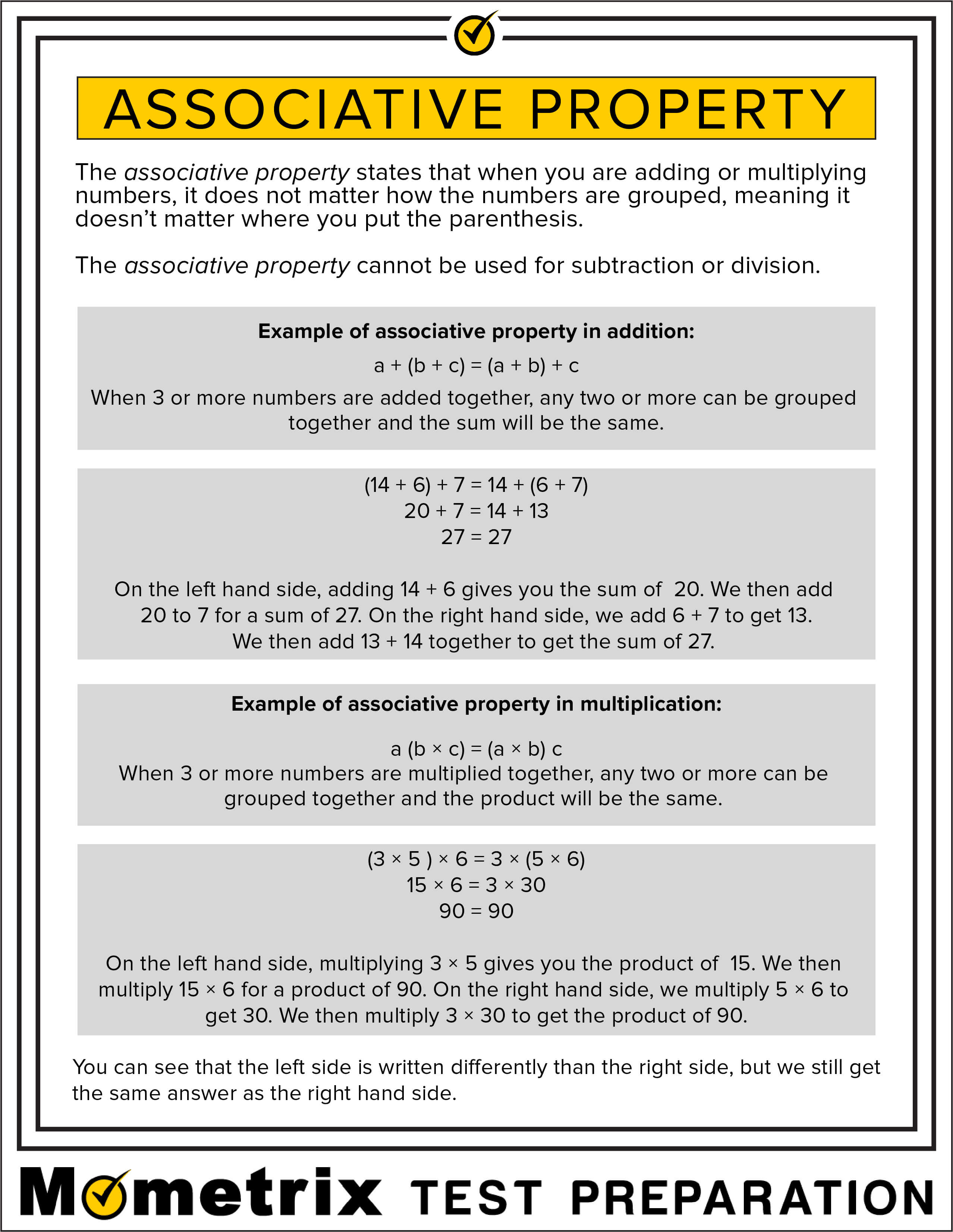 Commutative Associative And Distributive Property Video Practice