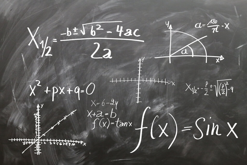 Math on a blackboard