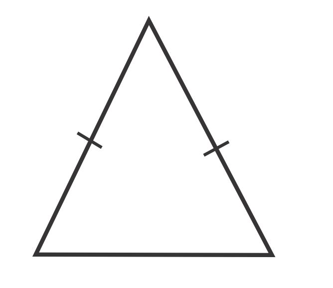 Triangle with 2 side lengths that are congruent