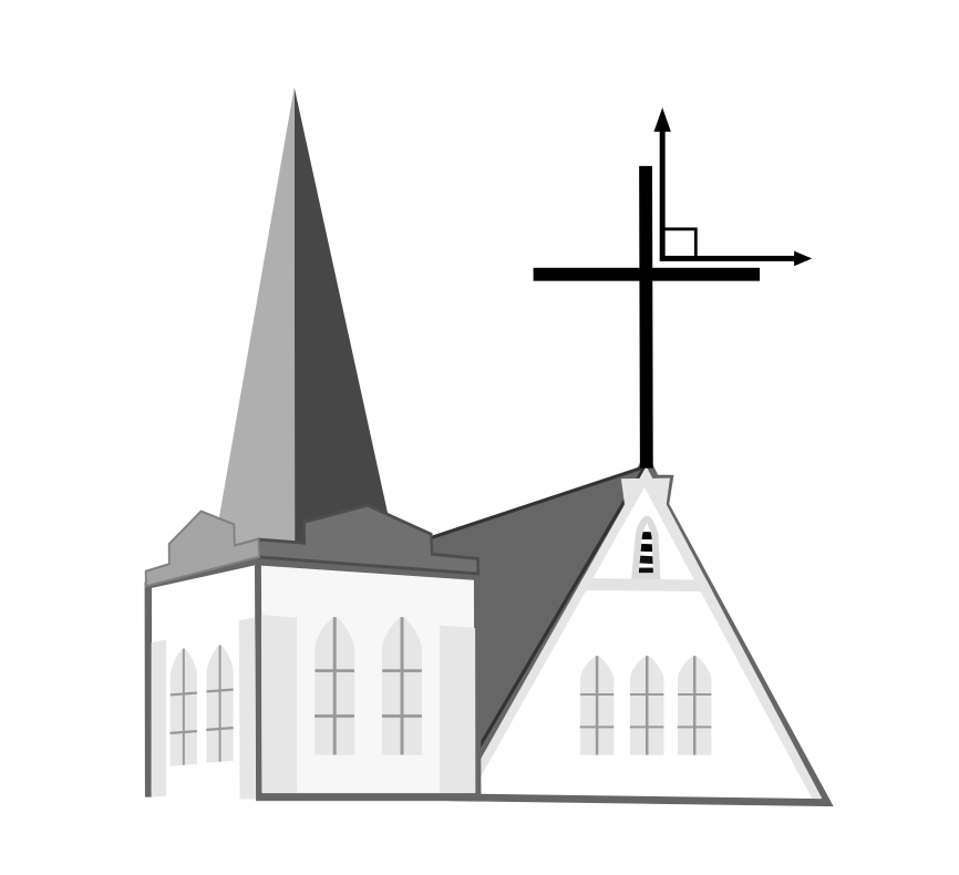 cross on a church steeple