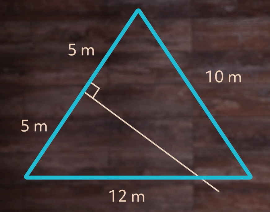 perpendicular bisector of a triangle leg