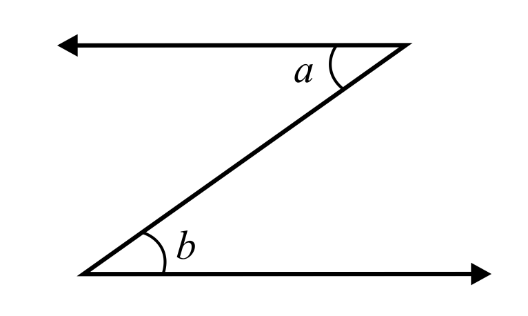 alternate angles angle a and b