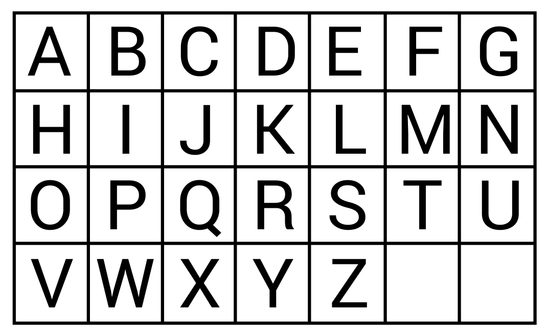 picture showing the alphabet