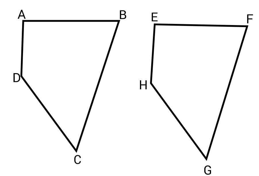 Image of quadrilateral ABCD and quadrilateral EFGH