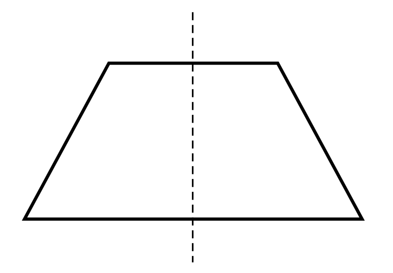 Line of symmetry on a trapezoid