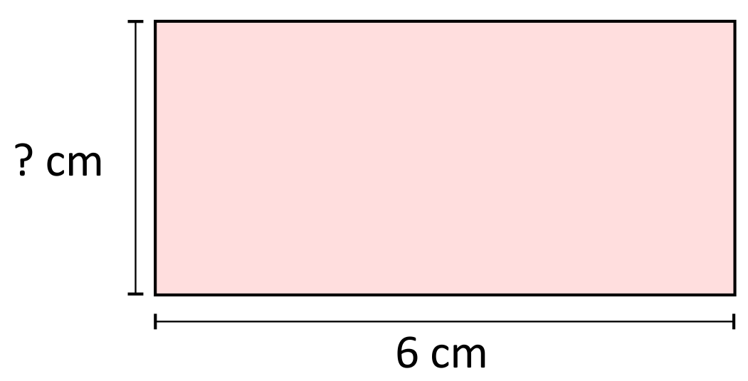 Rectangle with a length of 6cm