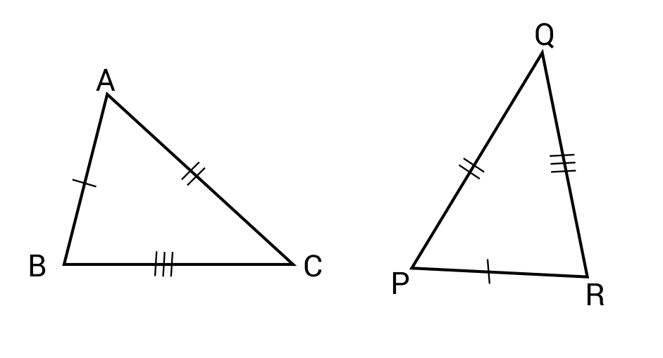 How Many Sides Can Two Congruent Angles Share   Triangle ABC And Triangle PQR With Congruent Sides 