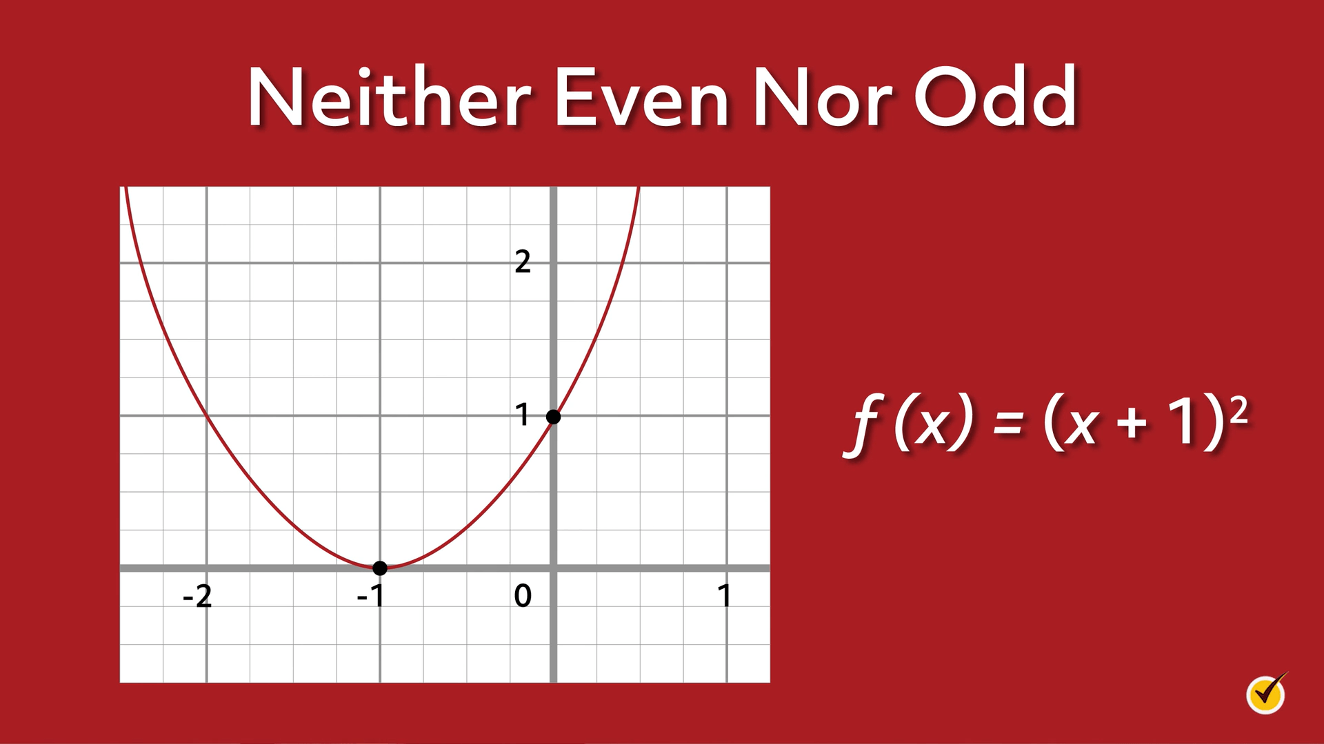 Image demonstrating that some graphs have equations that are neither even nor odd. 