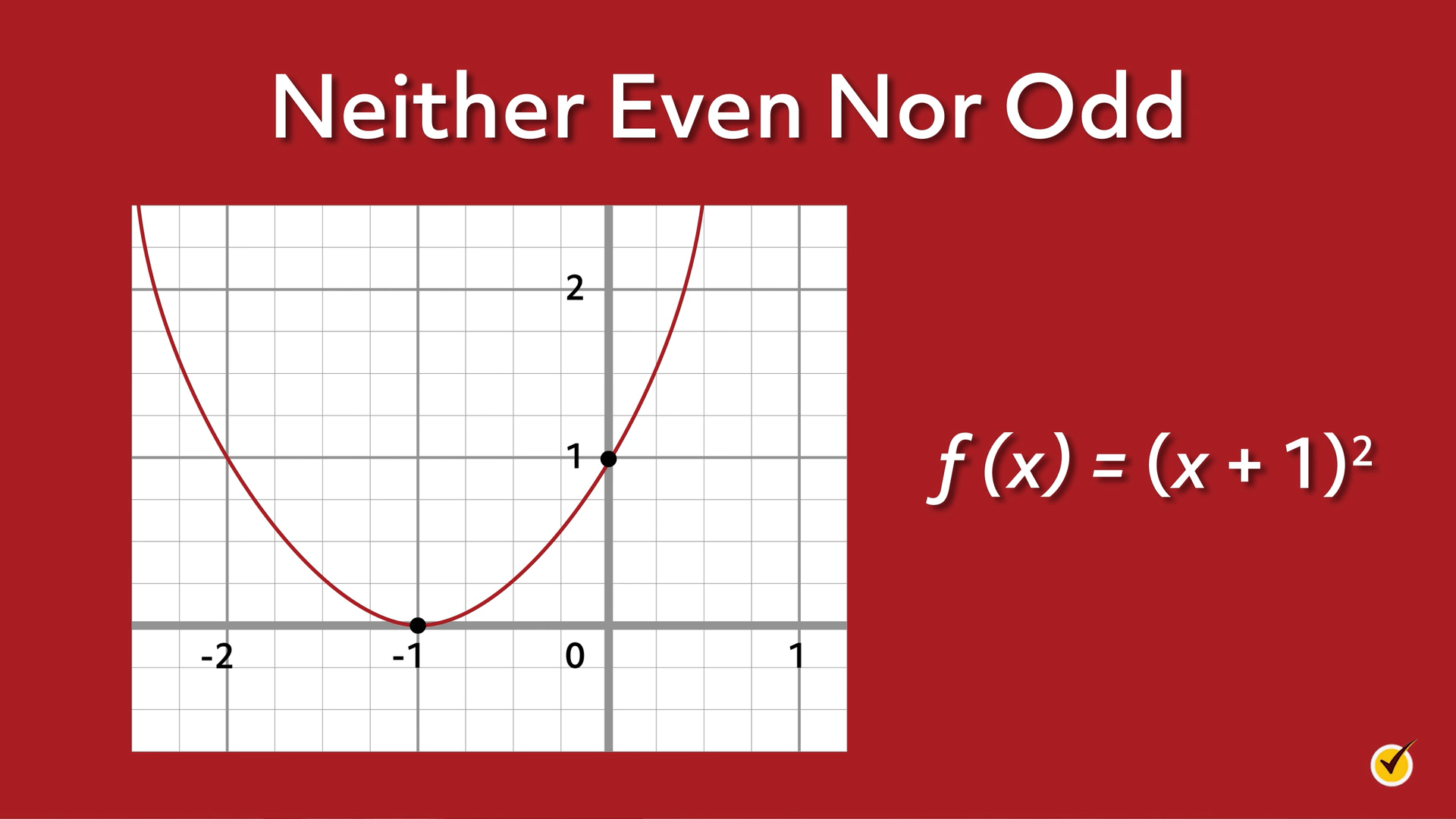 How to determine whether a function is even, odd, or neither — Krista King  Math