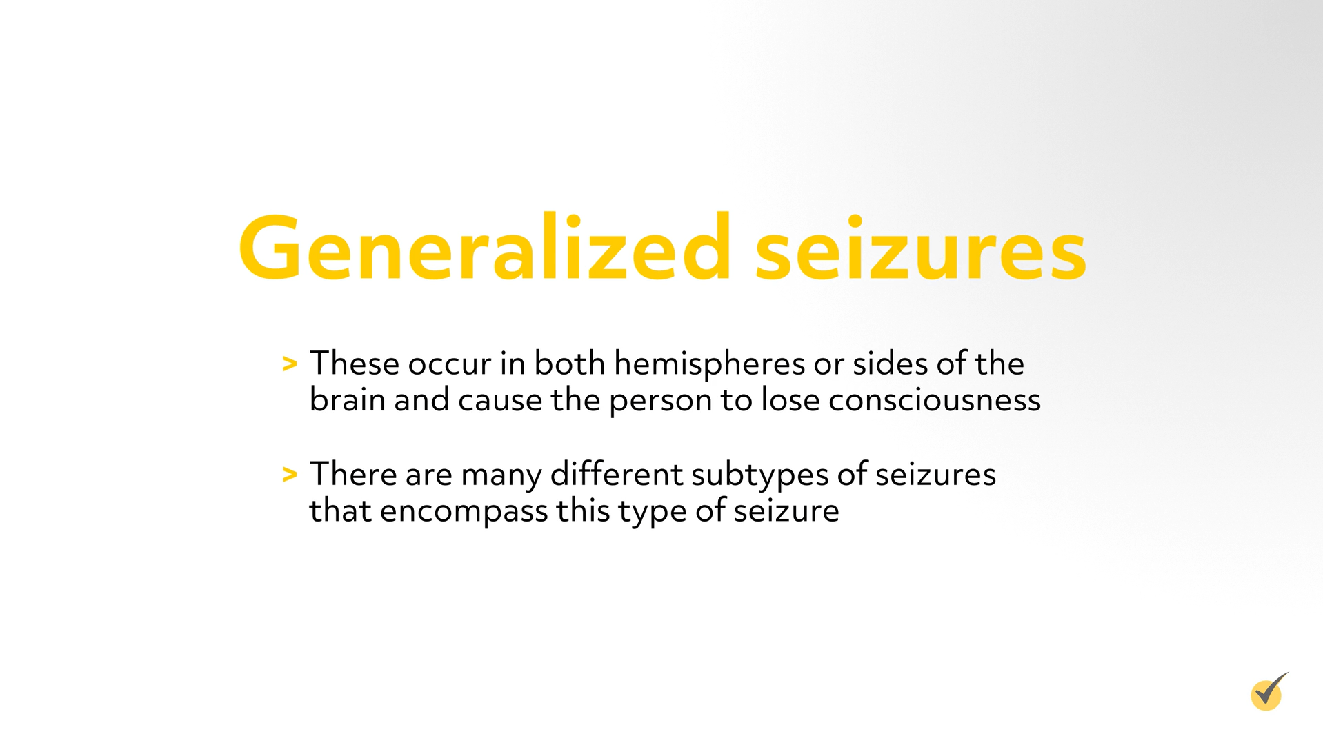 generalized seizures
