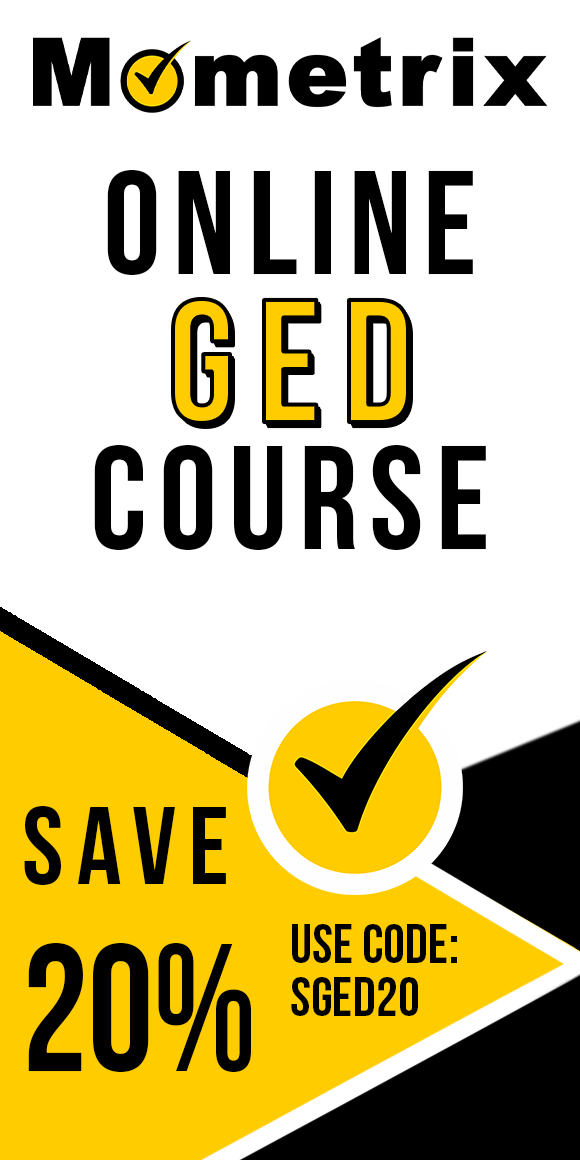 Save 20% on Mometrix GED online course. Use code: SGED20.