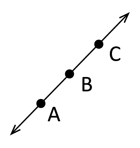 line with points A, B, and C