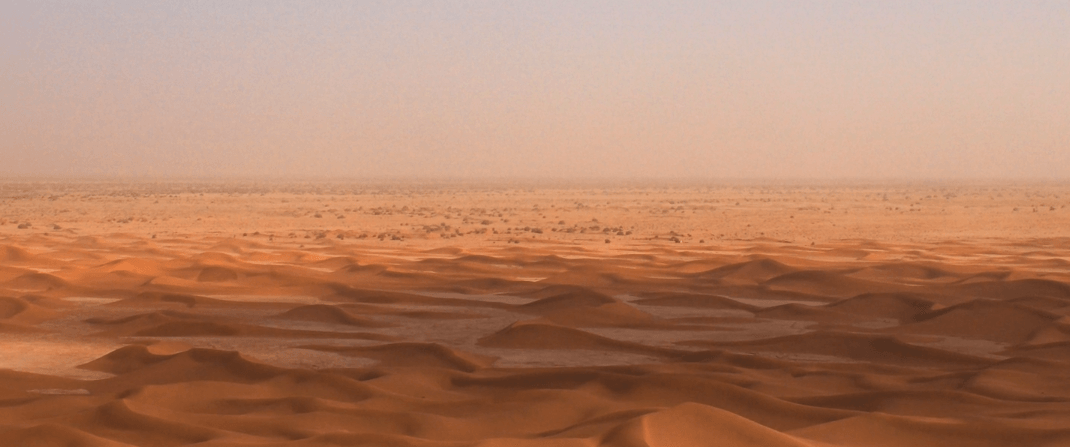 A flat area of sand