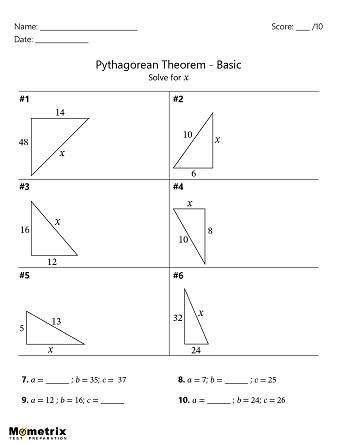 What is the Pythagorean Theorem? - Video & Worksheets