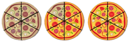 Pizza missing 7 slices