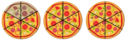 Pizza missing 2 slices