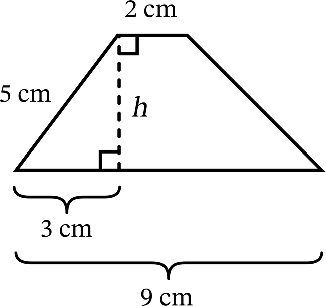 a trapezoid with a missing height