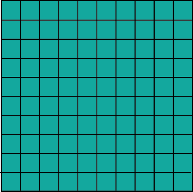 a 10x10 square
