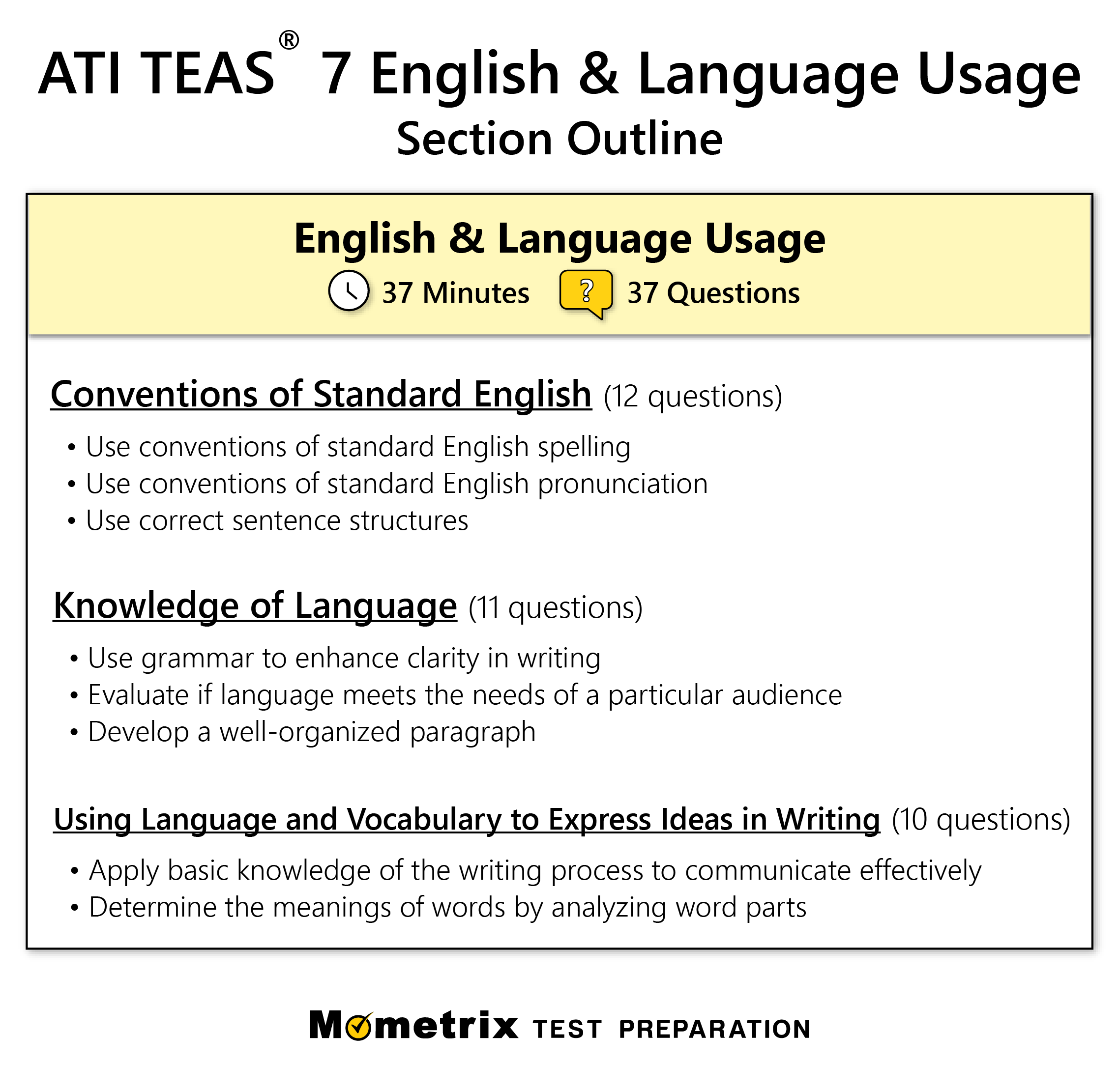 Get TEAS Test of Essential Academic Skills English and Language