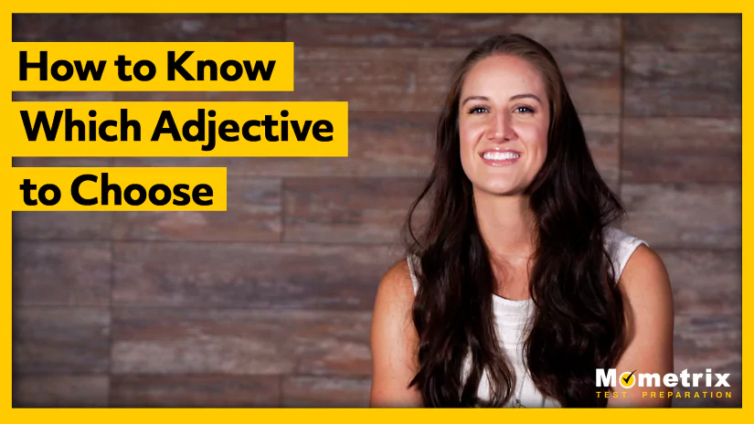 Thumbnail for the "How to know Which Adjective to Choose" video.