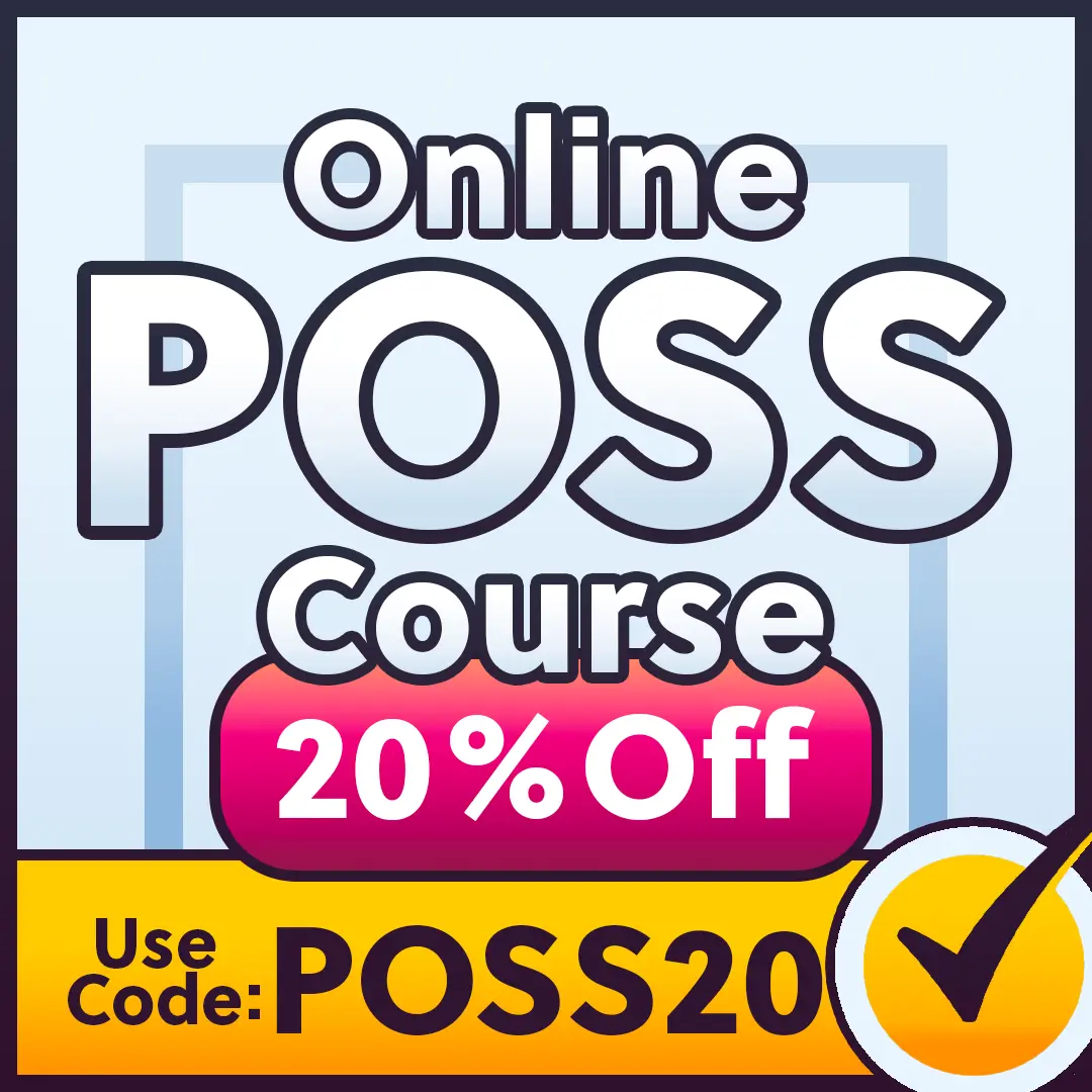 20% off coupon for POSS online course use code POSS20.