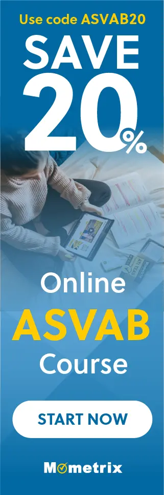Save 20% on Mometrix ASVAB online course. Use code: SASVAB20.