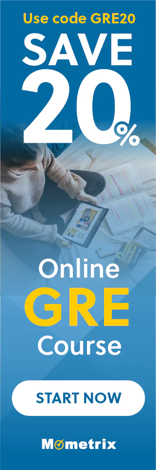 Click here for 20% off of Mometrix GRE online course. Use code: SGRE20