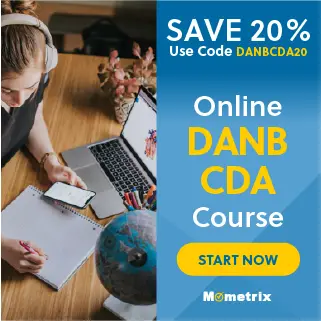 20% off coupon for the DANB CDA online course.