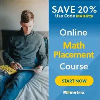 20% off coupon for the Math Placement online course.