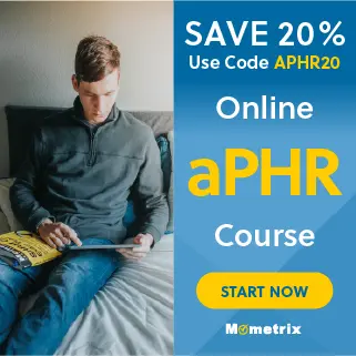 20% off coupon for the aPHR online course.