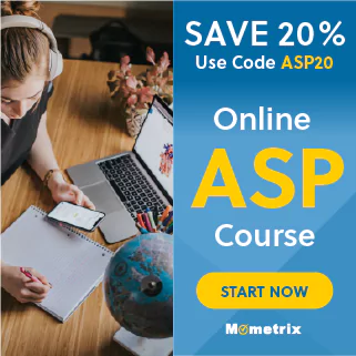 20% off coupon for the ASP online course.