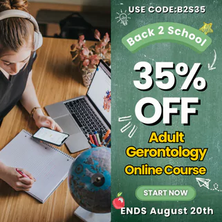 20% off coupon for the Adult Gerontology ACNP online course.