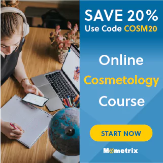 20% off coupon for the Cosmetology online course.