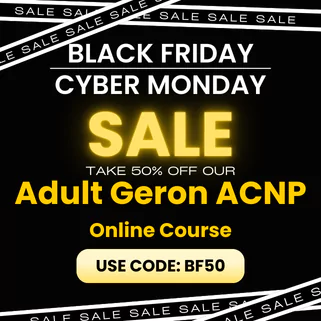 20% off coupon for the Adult Gerontology ACNP online course.