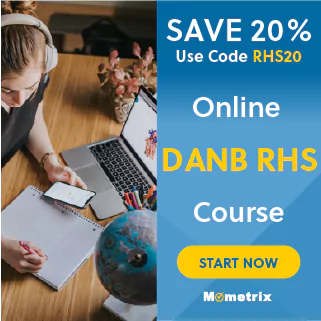 20% off coupon for the DANB RHS online course.