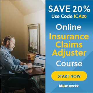 20% off coupon for the Claims Adjuster online course.