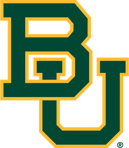 Green intertwined letters "B" and "U" outlined in gold, representing the Baylor University logo.