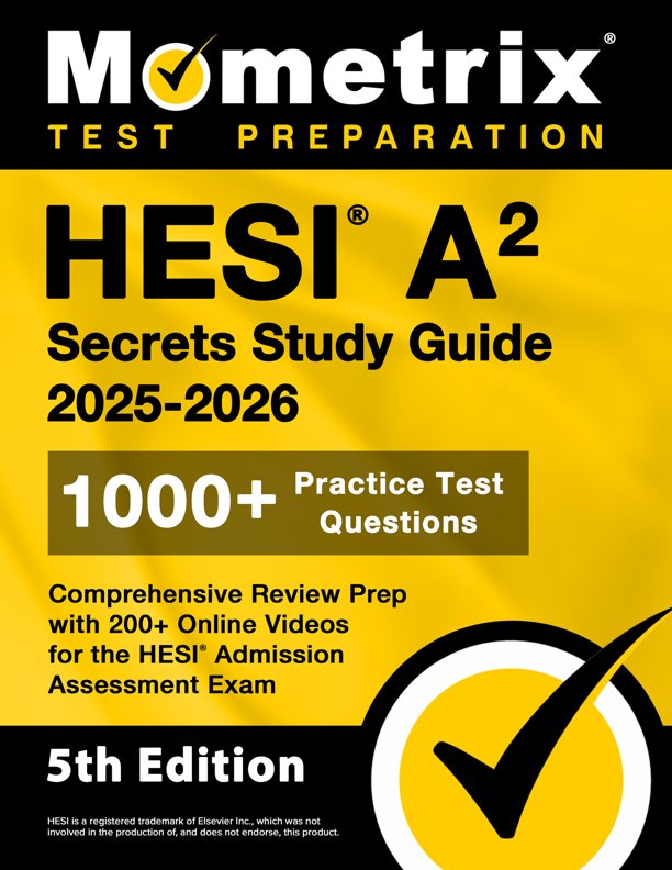 Study guide cover for the HESI A2 2024-2025 exam.