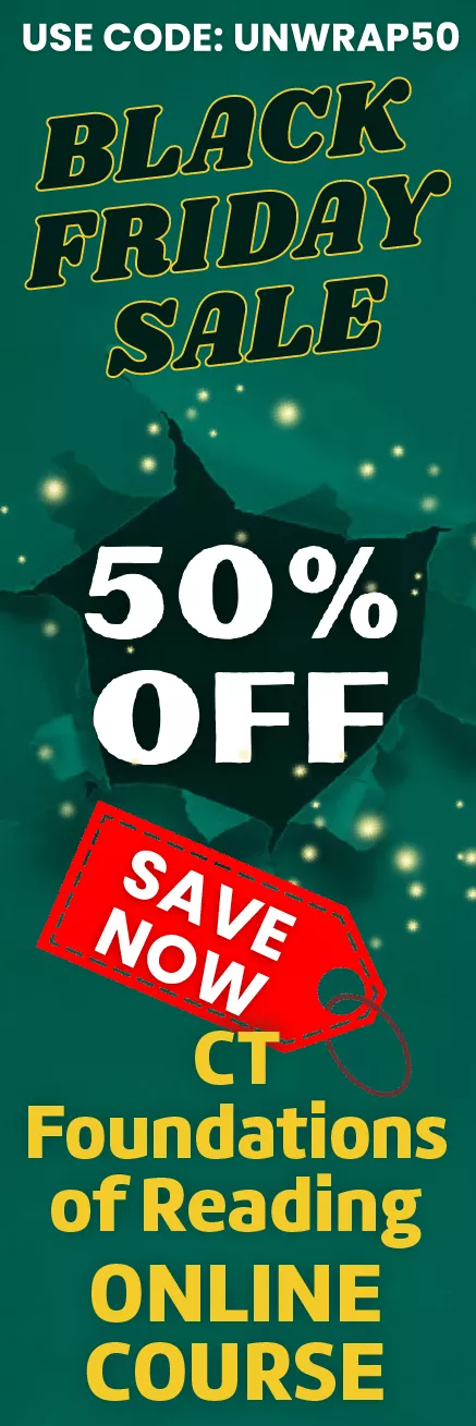 Click here for 20% off of Mometrix CT Foundations of Reading online course. Use code: SCTFR20