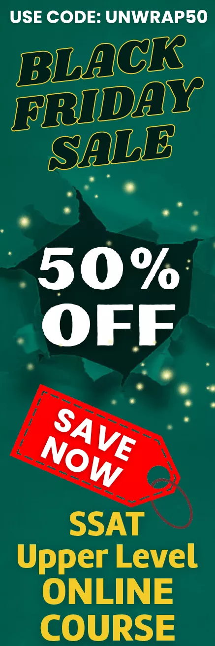 Click here for 20% off of Mometrix SSAT Upper Level online course. Use code: SSSATU20