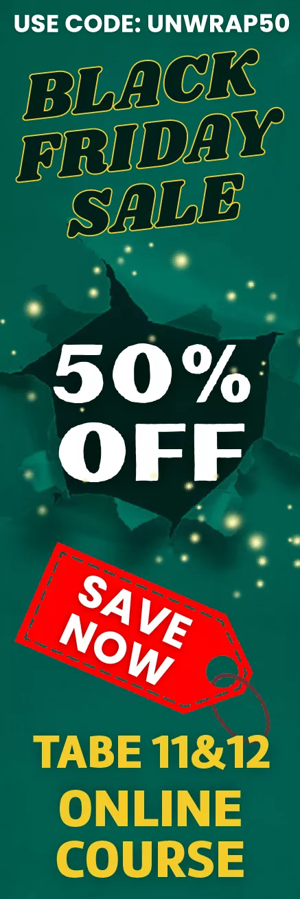 Click here for 20% off of Mometrix TABE 11 & 12 online course. Use code: STABE20